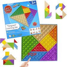 Mozaika-geometrinės figūros  iš pop it ''Tangrama"