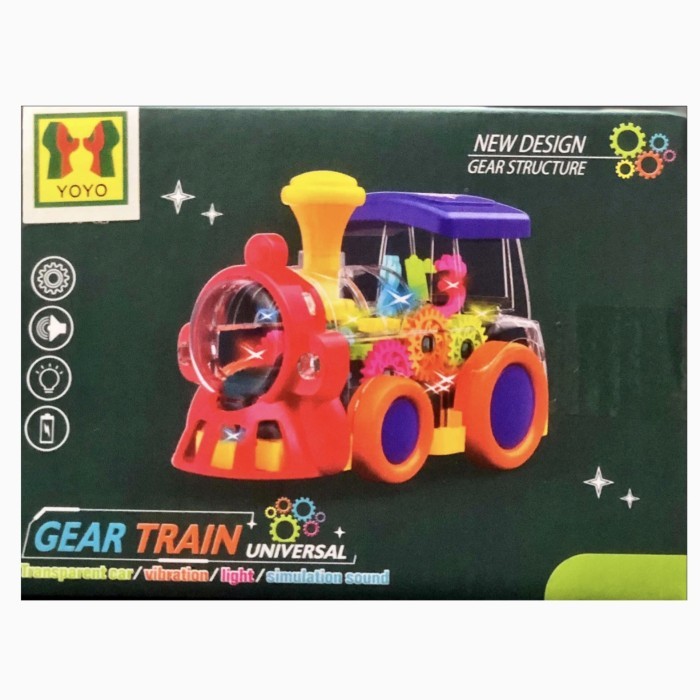 Interaktyvus permatomas traukinukas "Gear train"