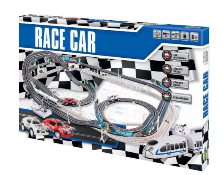 Geležinkelio ir lenktynių trasa 2in1