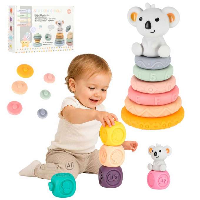 Montessori  sensorine piramidė kūdikiui
